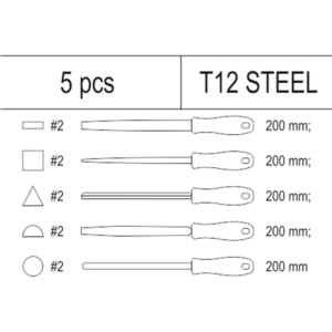 YATO fiókbetét készlet reszelők 5 db. – YT-55453