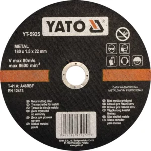 YATO fémvágó korong 180 × 1,5 mmx22 – YT-5925