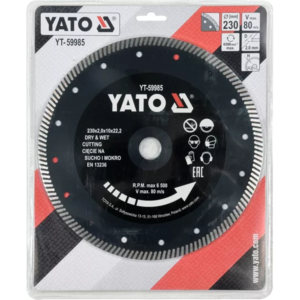 YATO turbo gyémántvágó korong 230 mm részére greslaphoz – YT-59985