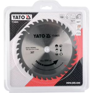 YATO tCT fa fűrészlap 190 × 36 mm t × 20 mm – YT-60635