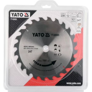 YATO keményfémlapkás fa fűrészlap 235 × 24 mm t × 25,4 mm – YT-60685