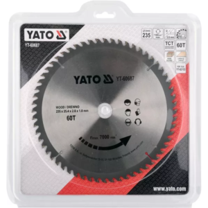 YATO keményfémlapkás fa fűrészlap 235 × 60 mm t × 25,4 mm – YT-60687