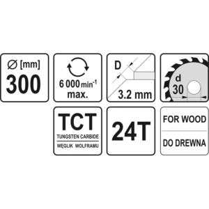 YATO körfűrészlap 300 × 24 mm t × 30 mm – YT-6075