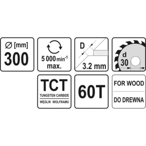 YATO körfűrészlap 300 × 60 mm t × 30 mm – YT-6077