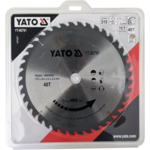 YATO keményfémlapkás fa fűrészlap 315 × 40 mm t × 30 mm – YT-60791