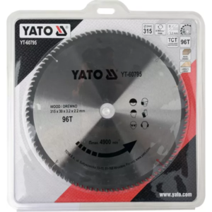 YATO keményfémlapkás fa fűrészlap 315 × 96 mm t × 30 mm – YT-60795