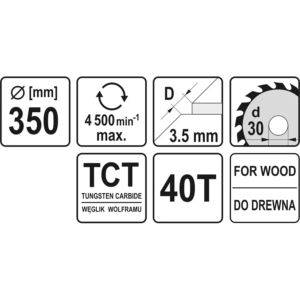 YATO körfűrészlap 350 × 40 mm t × 30 mm – YT-6081