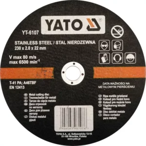 YATO fém- és rozsdamentesacél-vágókorong 230 × 1,9 mm – YT-6107
