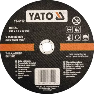 YATO fémvágó korong 230 × 3,2 mm – YT-6112
