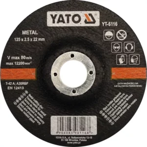 YATO domború fémvágókorong 125 × 2,5 mm – YT-6116