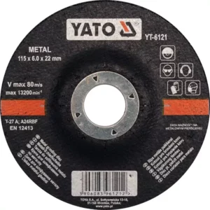 YATO domború fémcsiszolókorong 115 × 6,0 mm – YT-6121
