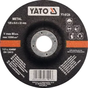 YATO domború fémcsiszolókorong 125 × 6,0 mm – YT-6124