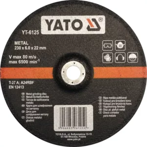 YATO domború fémcsiszolókorong 230 × 6,0 mm – YT-6125
