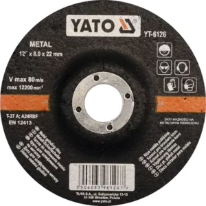 YATO domború fémcsiszolókorong 125 × 8,0 mm – YT-6126