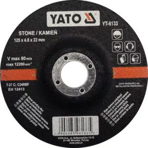 YATO domború kőcsiszolókorong 125 × 6,8 mm – YT-6133