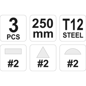 YATO készlet reszelők részére fém 3 db. – YT-6237